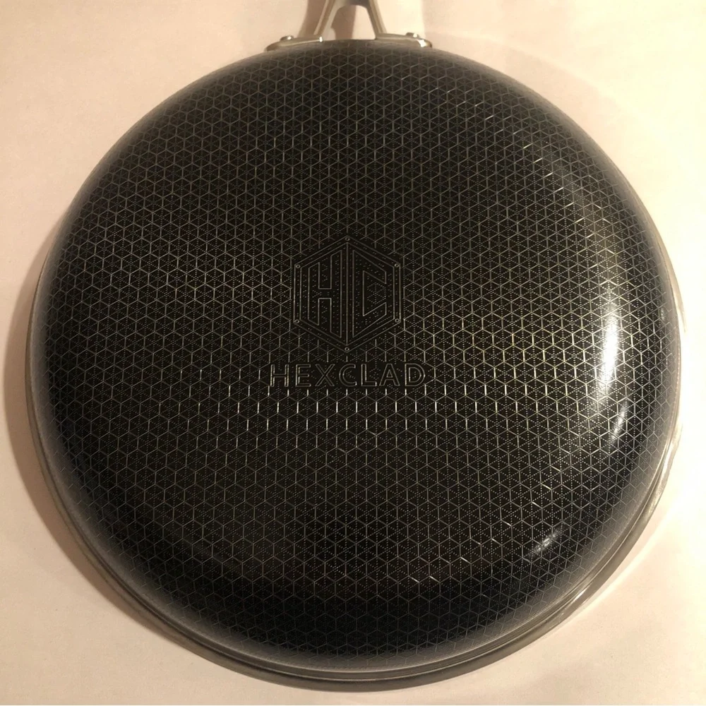 HEXCLAD 10" Frying Pan Hybrid Stainless Steel Non-Stick Fry Pan with Lid - Picture 12 of 16